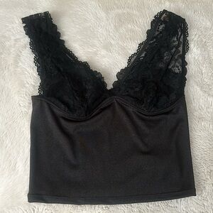 Black lace tank